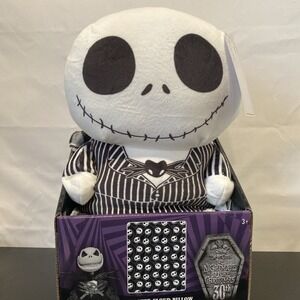 Nightmare Before Christmas Jack Skellington Character Pillow & Throw Blanket Set
